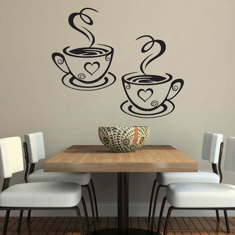 Coffee Cup Removable Wall Sticker - Stuff Hunt