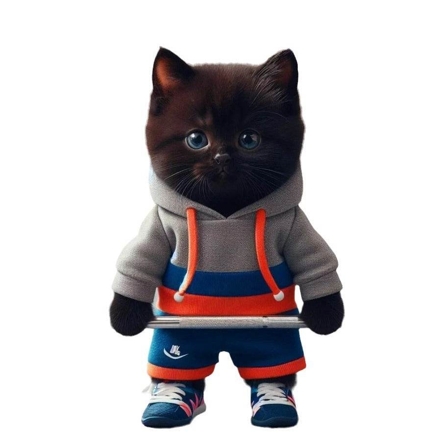 Cute Fitness Cat Sculpture - Stuff Hunt