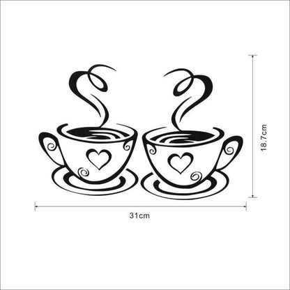 Coffee Cup Removable Wall Sticker - Stuff Hunt
