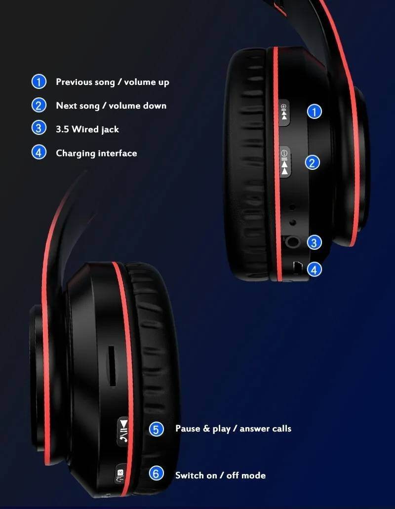 B39 Wireless Bluetooth 5.0 Headphones - Stuff Hunt
