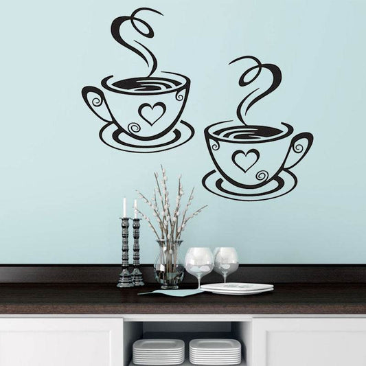 Coffee Cup Removable Wall Sticker - Stuff Hunt