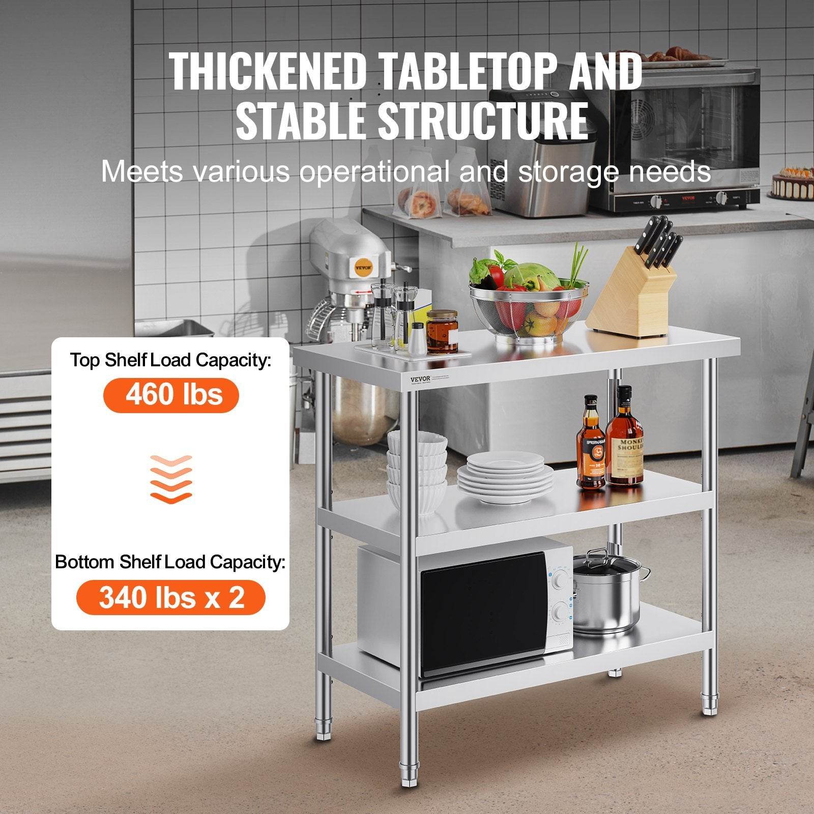 Vevor Prep Table (18×36×34) - Stuff Hunt