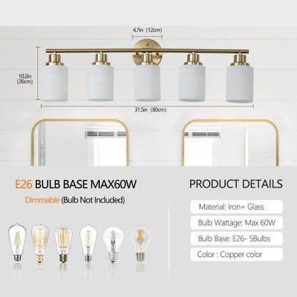 Golden Bathroom Vanity Lamp - Stuff Hunt