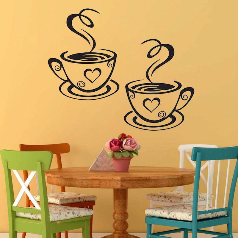Coffee Cup Removable Wall Sticker - Stuff Hunt