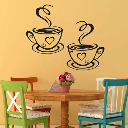 Coffee Cup Removable Wall Sticker - Stuff Hunt