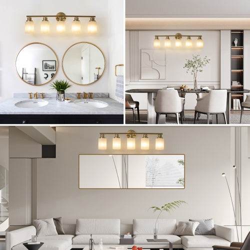 Golden Bathroom Vanity Lamp - Stuff Hunt